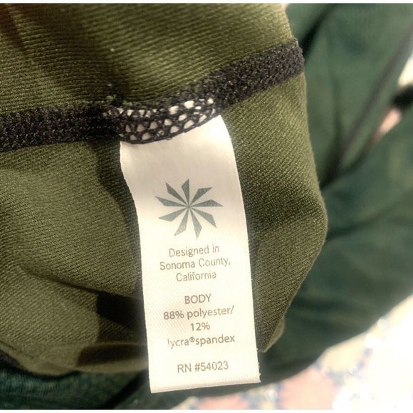 ATHLETA women's size Small workout exercise Leggings green print - Picture 8 of 9